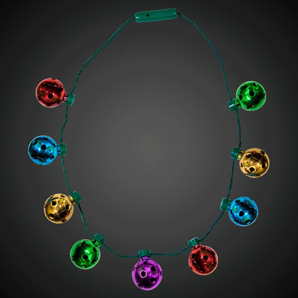 LED Rainbow Disco Ball Necklace