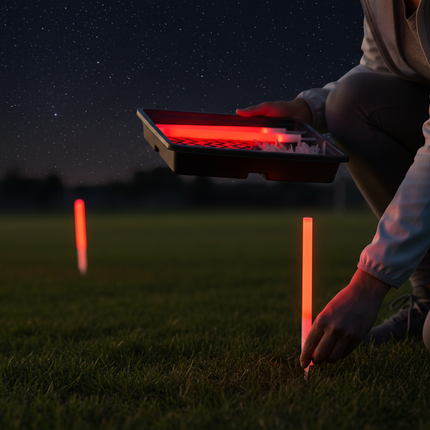 Red 10" Glow Sticks With Spikes