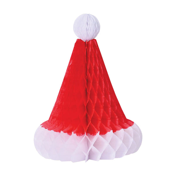Red & White Tissue Santa Hats - 3 Per Pack