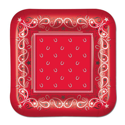 Red Bandana 7" Plates
