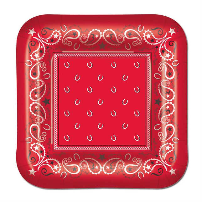 Red Bandana 7" Plates
