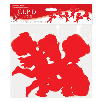 Red Cupid Cutouts - 6 Pieces Per Pack