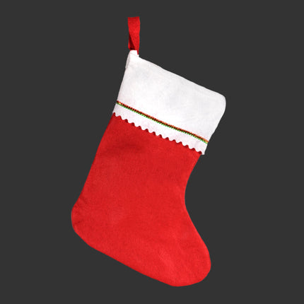 Red Felt 15" Christmas Stockings - 12 Per Pack