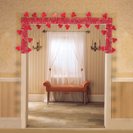 Red Foil Valentine Day Tinsel 9' Garland