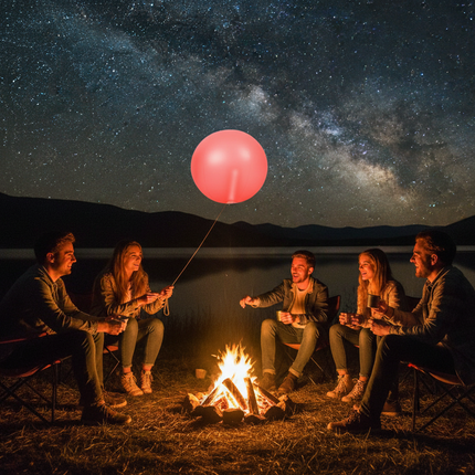 24 Inch Glow in The Dark Red Beach Ball