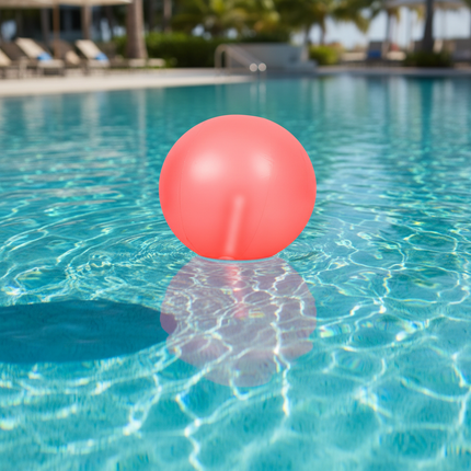 24 Inch Glow in The Dark Red Beach Ball