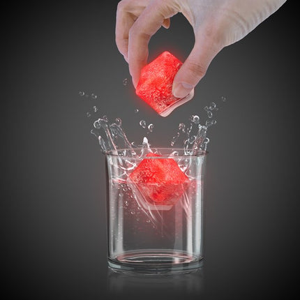Red LED Light Up Ice Cubes - 12 Per Pack