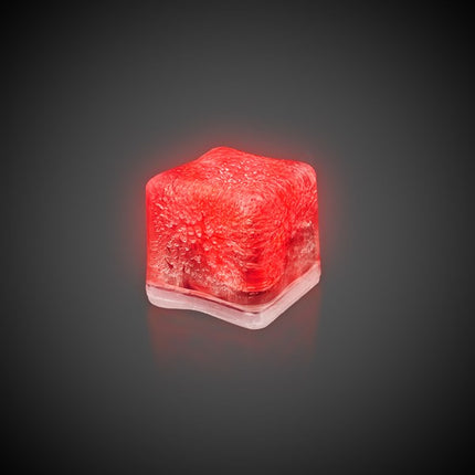 Red LED Light Up Ice Cubes - 12 Per Pack