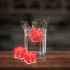 Red LED Light Up Ice Cubes - 12 Per Pack