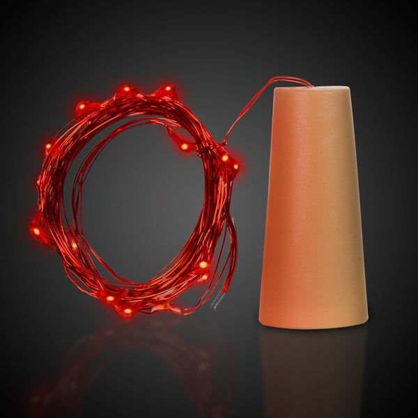 Red LED Cork String Light Set