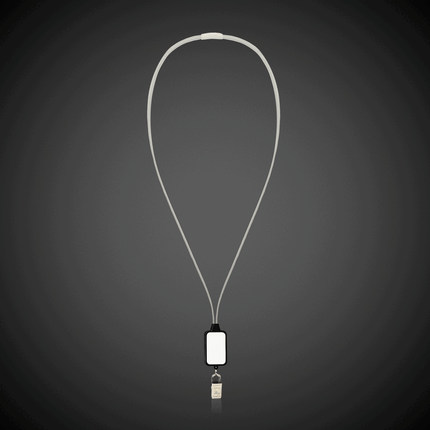 Red LED Lanyard with Badge Clip