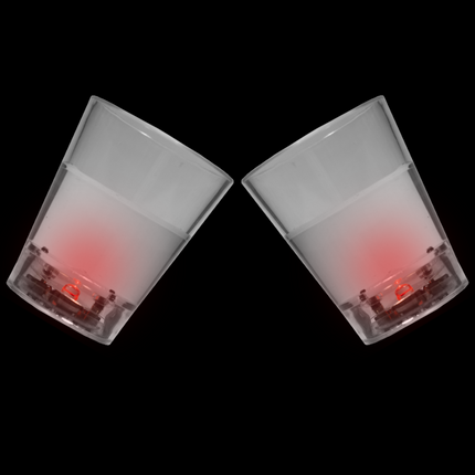 Red LED Light Up Liquid Activated Shot Glasses - 24 Per Pack