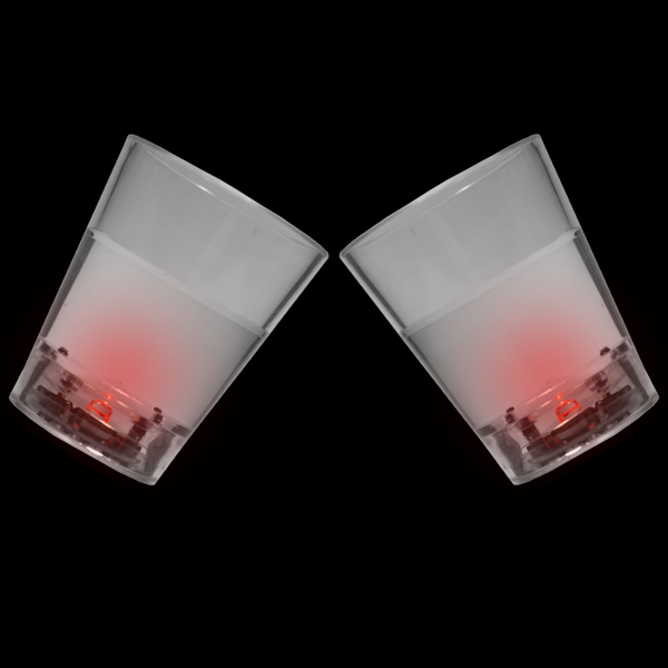 Red LED Light Up Liquid Activated Shot Glasses - 24 Per Pack