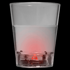 Red LED Light Up Liquid Activated Shot Glasses - 24 Per Pack