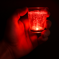 LED Light Up Red 1.5 Oz Shot Glass