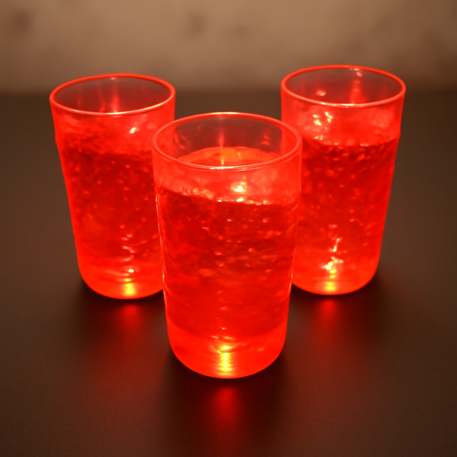 Red LED Light Up 1.5 Oz Shooter Glasses - Pack of 12