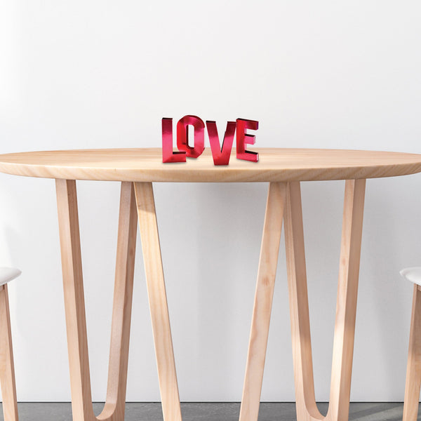 Red Metallic LOVE Foil Centerpiece
