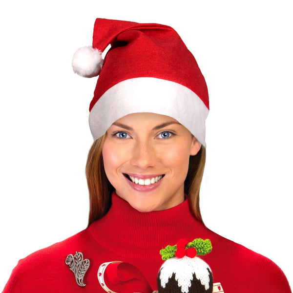 Red Santa Hats - 12 Per Pack