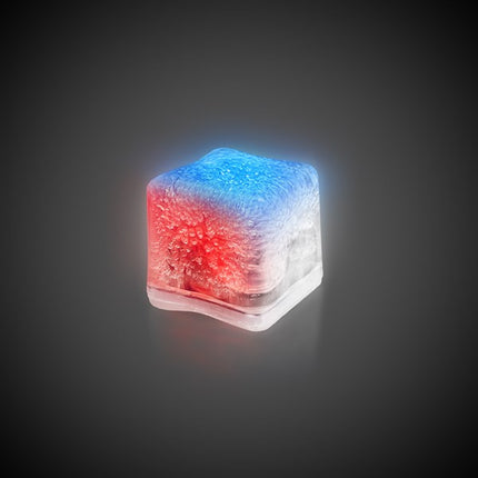 Red, White & Blue LED Light Up Ice Cubes - 12 Per Pack