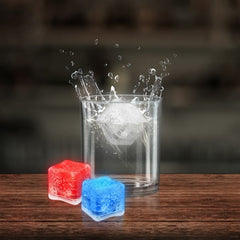 Red, White & Blue LED Light Up Ice Cubes - 12 Per Pack