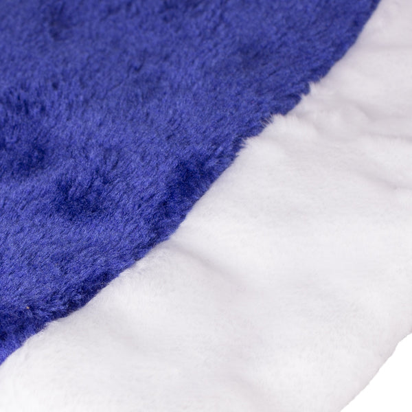 Royal Blue Plush Santa Hat