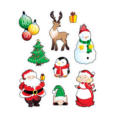 Santa & Friends Window Clings - 9 Decals Per Pack