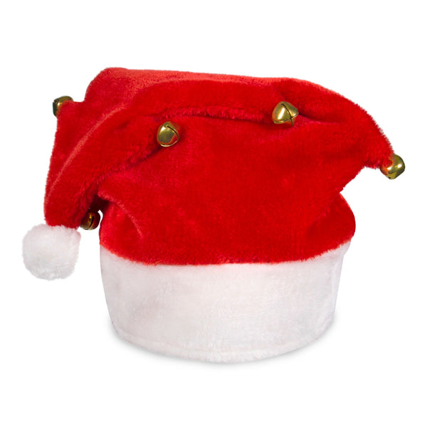Plush Santa Hat with Bells