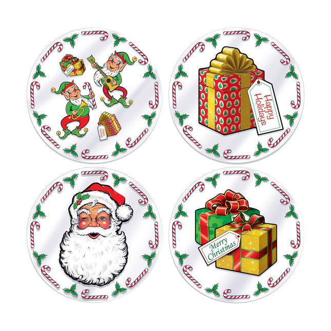 Santa's Workshop 13" Placemats - 4 Assorted Designs Per Pack