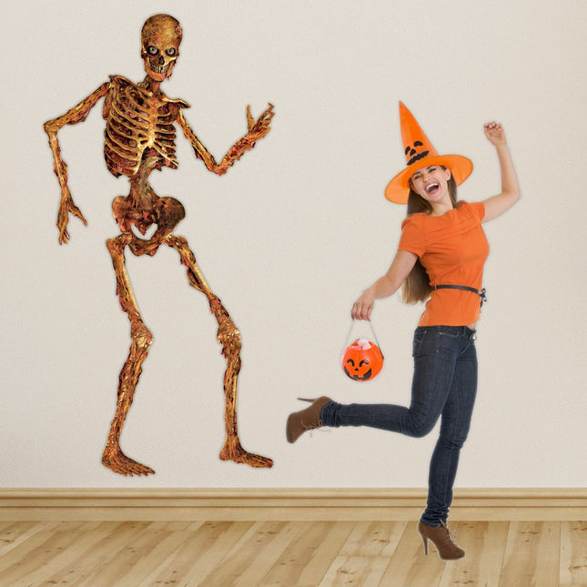 6 Feet Scary Skeleton Jointed Cutout