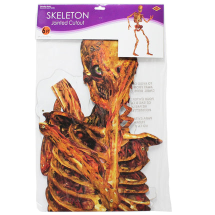 6 Feet Scary Skeleton Jointed Cutout