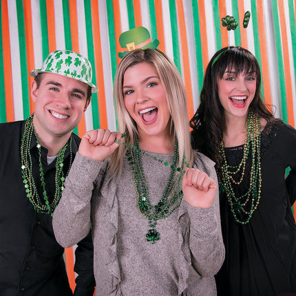 Shamrock Print Derby Hats - 12 Per Pack