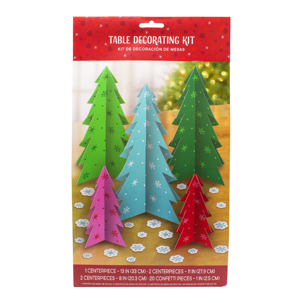 Slotted Colorful Paper Trees - 5 Pieces Per Pack