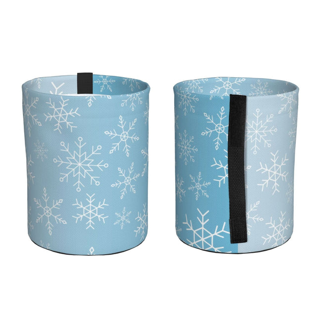 Snowflake Snowing Print Waterproof Car Trash Can - Garbage Container