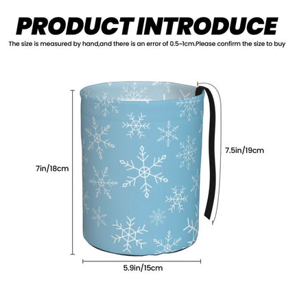 Snowflake Snowing Print Waterproof Car Trash Can - Garbage Container