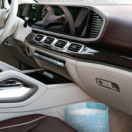 Snowflake Snowing Print Waterproof Car Trash Can - Garbage Container