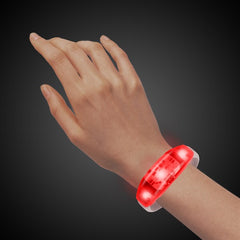 LED Light Up Red Sound Activated Silicone Bracelet