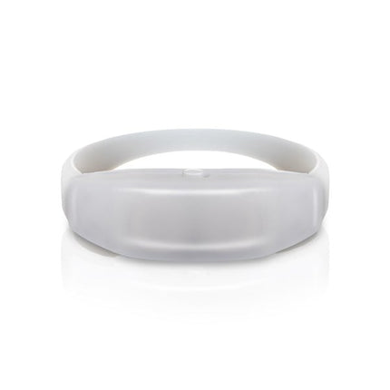 LED Light Up White Sound Activated Silicone Bracelet