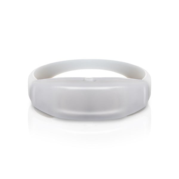 LED Light Up White Sound Activated Silicone Bracelet