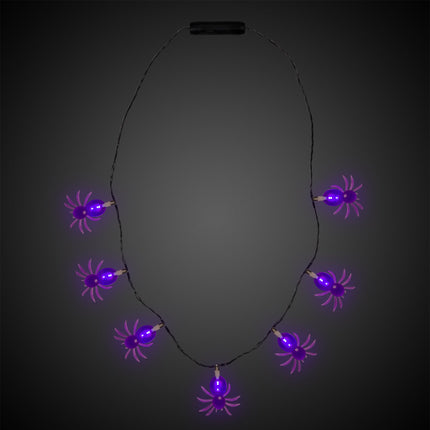LED Light Up Spider Necklace