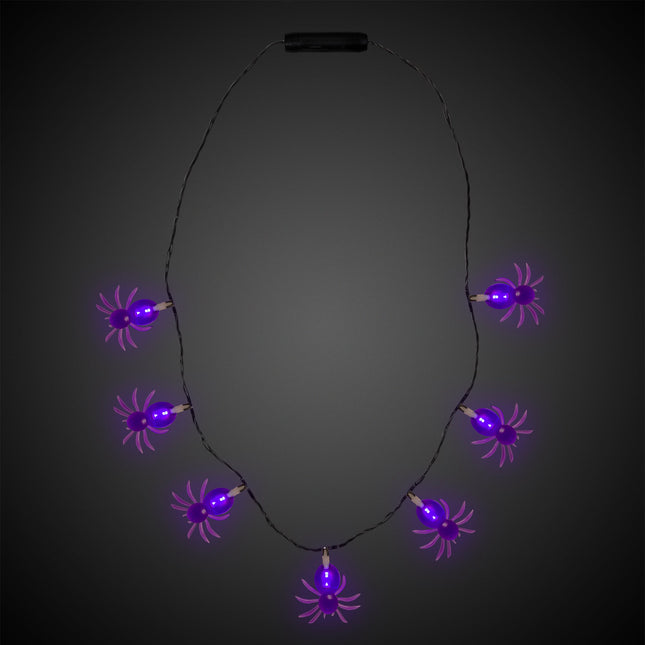 LED Light Up Spider Necklace