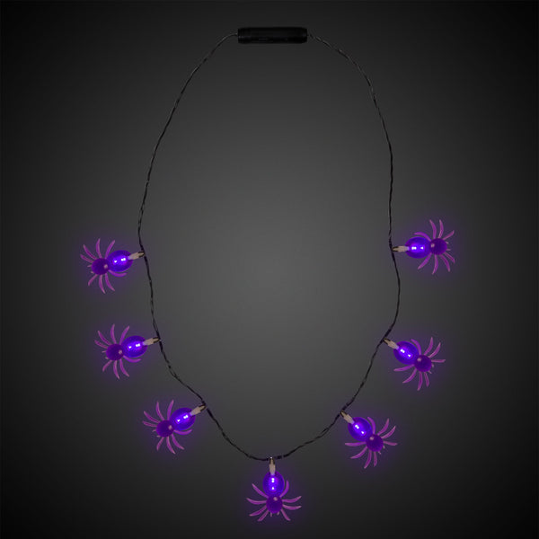 LED Light Up Spider Necklace