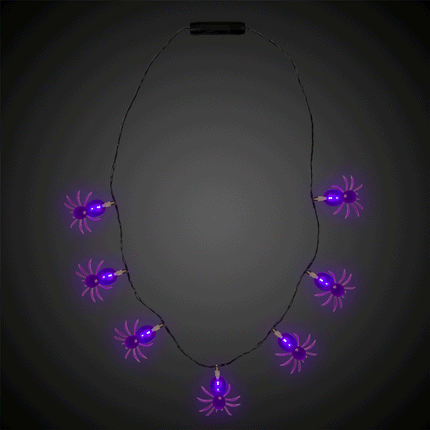 LED Light Up Spider Necklace