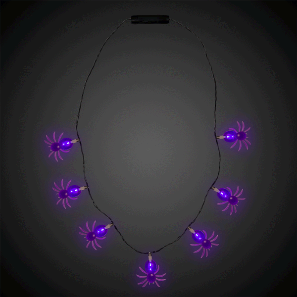 LED Light Up Spider Necklace