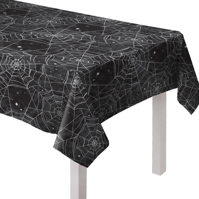Spider Web Vinyl Table Cover - 52" x 90"