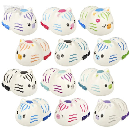 6.25" Squish Zebra - Assorted 12 Per Pack
