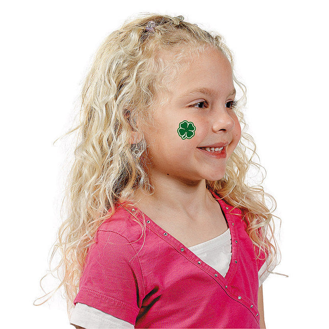 St. Patrick's Day Four-Leaf Clover Patterned Tattoos - 72 Pc. Per Pack