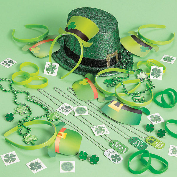 St. Patrick's Day Four-Leaf Clover Patterned Tattoos - 72 Pc. Per Pack