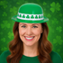 St. Patrick's Day Neon Green Shamrock Band Derby Hats - 12 Per Pack