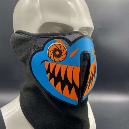 Light up El Wire Scary Halloween Panel Mask