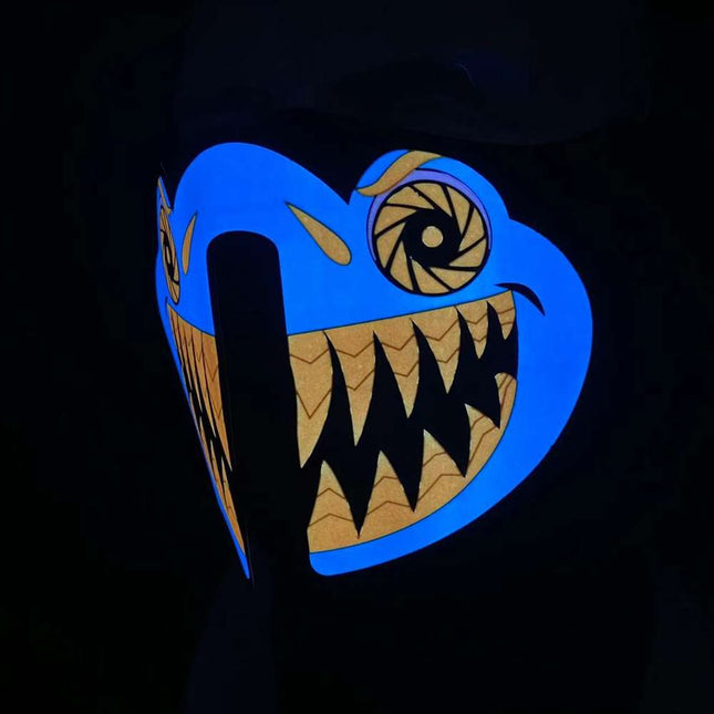 Light up El Wire Scary Halloween Panel Mask
